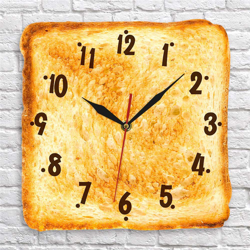 Realistic Baked Bread Modern Wall Clock