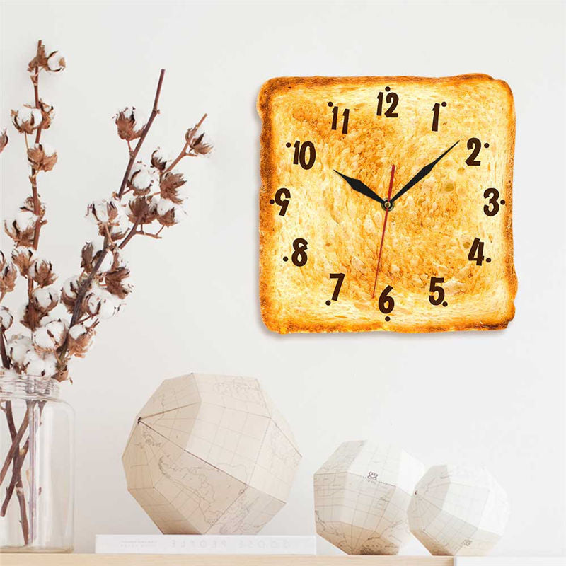 Realistic Baked Bread Modern Wall Clock