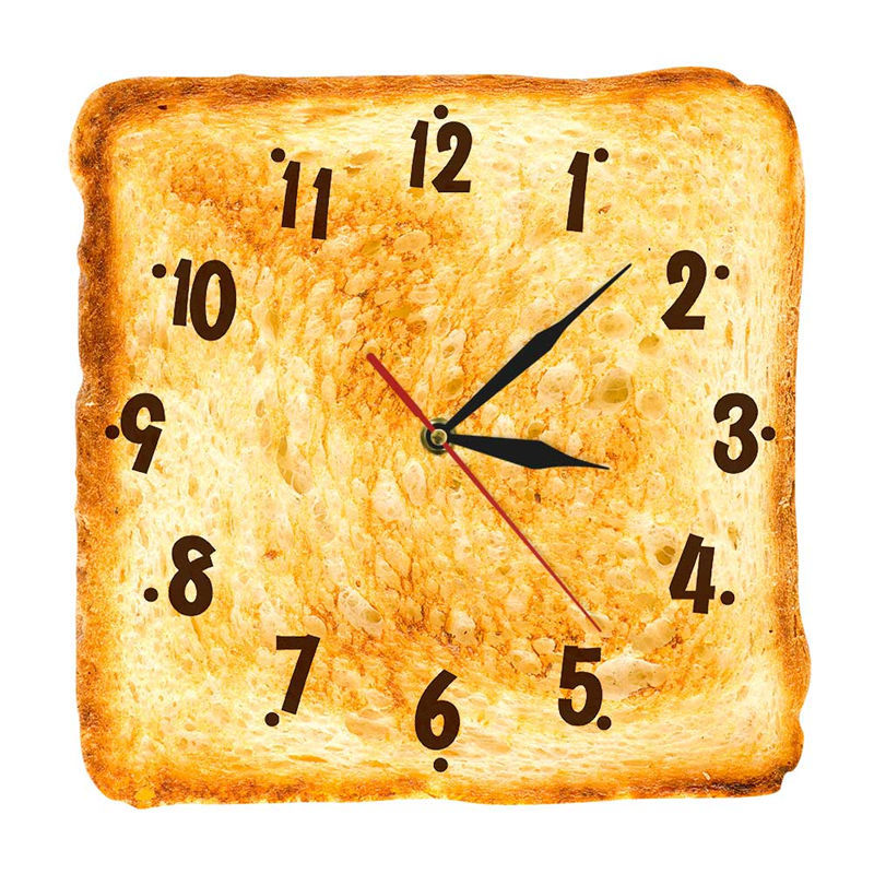 Realistic Baked Bread Modern Wall Clock
