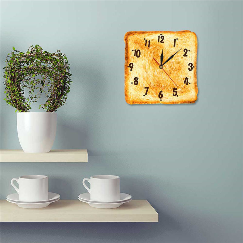 Realistic Baked Bread Modern Wall Clock