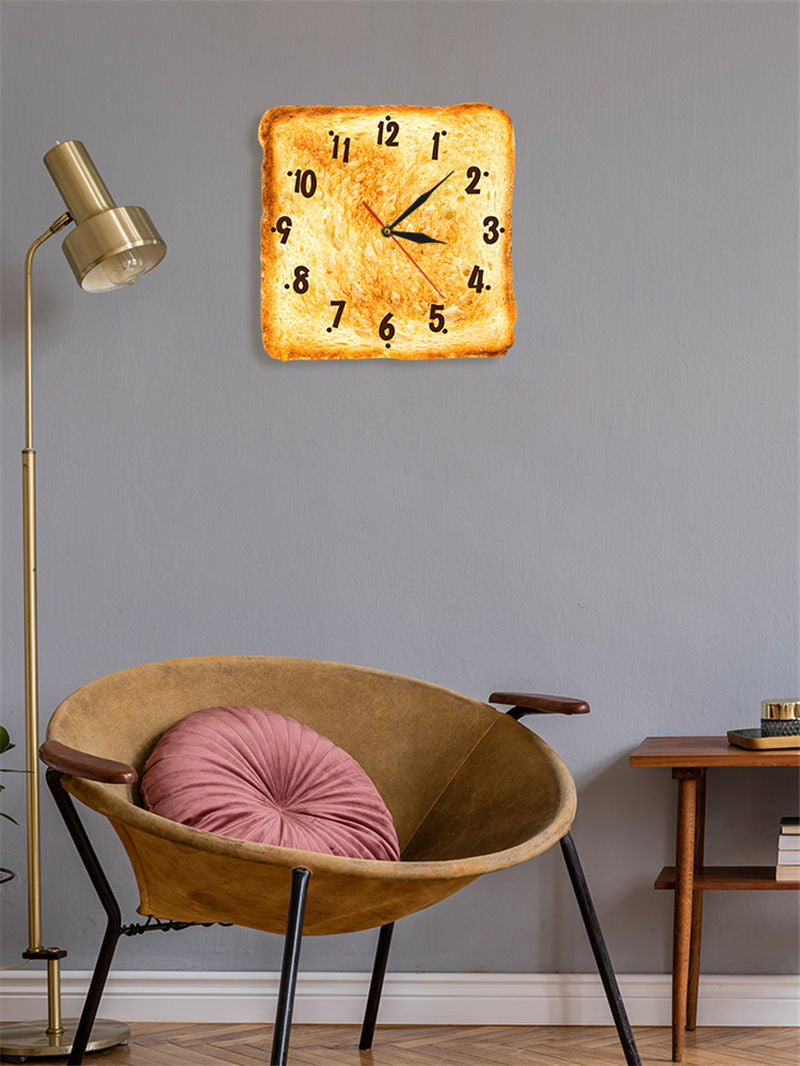 Realistic Baked Bread Modern Wall Clock